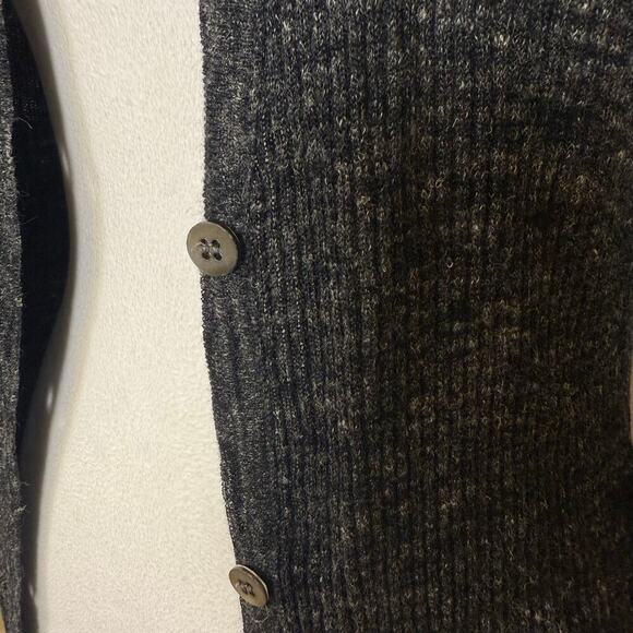 Eileen Fisher Long Ribbed Cardigan Women’s XS Heather Gray Wool Linen Blend EUC - Picture 4 of 7